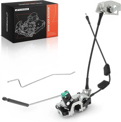 Miniatura 10 de A-Premium Conjunto de traba de puerta trasera con cable y varilla lado del acompañante derecho Compatible con Ford E-150 E-250 E-350 Econoline Van
