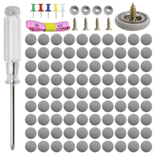 Miniatura 11 de Juego de 65 kits de reparación de techo de automóvil, 262 piezas de remaches a presión de techo para interior de techo, hebilla de reparación