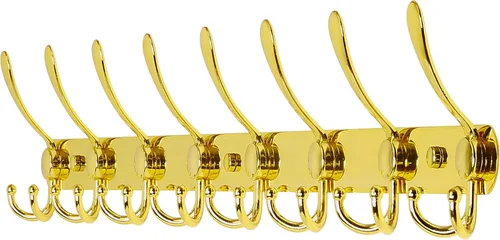 Miniatura 9 de Dseap - Perchero para pared, 5 ganchos triples, resistente, acero inoxidable, riel de gancho de metal para abrigos, sombreros, toallas, bolsos
