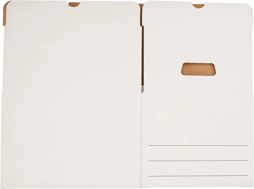 Miniatura 5 de Amazon Basics Cajas de almacenamiento y archivos de servicio mediano con tapa y asas, tamaño legal/carta, paquete de 12, color blanco, 16.2 pulgadas