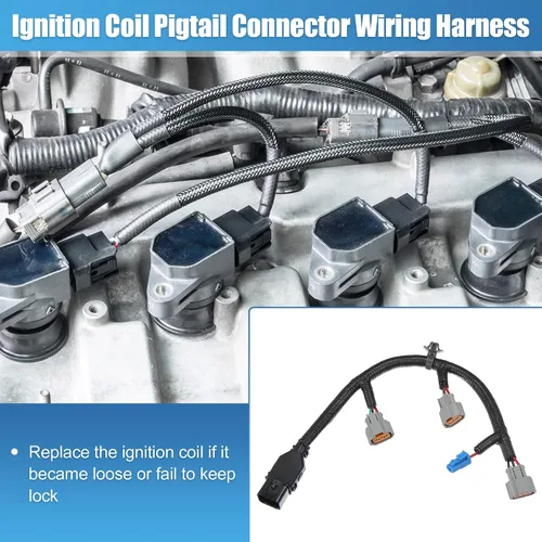 Miniatura 3 de X AUTOHAUX Arnés de cable de bobina de encendido para Hyundai Santa Fe XG300 XG350 para Kia Amanti 3.5L 2004-2006 39610-39030 Extensión de bobina