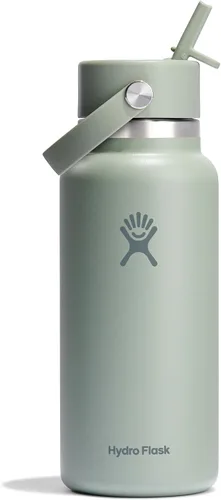 Miniatura 126 de Hydro Flask Botella de agua – Acero inoxidable aislado – Tapa flexible con popote de boca ancha, antiderrames, a prueba de fugas y recargable en 32
