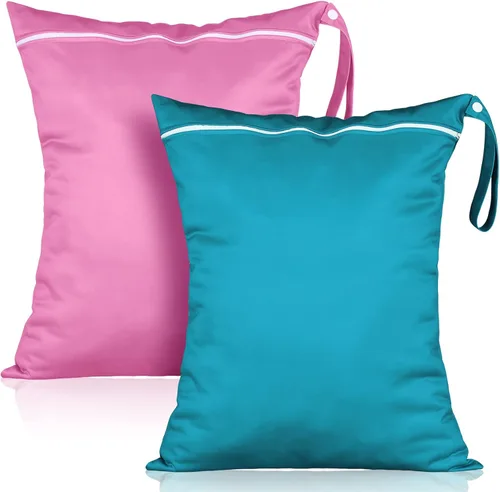 Miniatura 21 de Shappy 2 piezas de bolsa grande de lavandería para viajes, lavable, impermeable, húmeda y seca, bolsa grande para ropa sucia, para baño