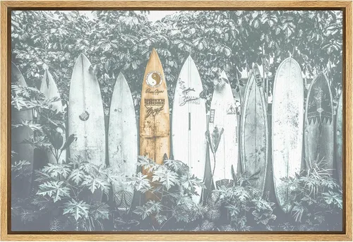 Miniatura 47 de SIGNLEADER Impresión en Lienzo Enmarcado Arte de Pared Prado Cálido de Verano con Flores Silvestres Ilustraciones Florales Vibrantes Arte Moderno