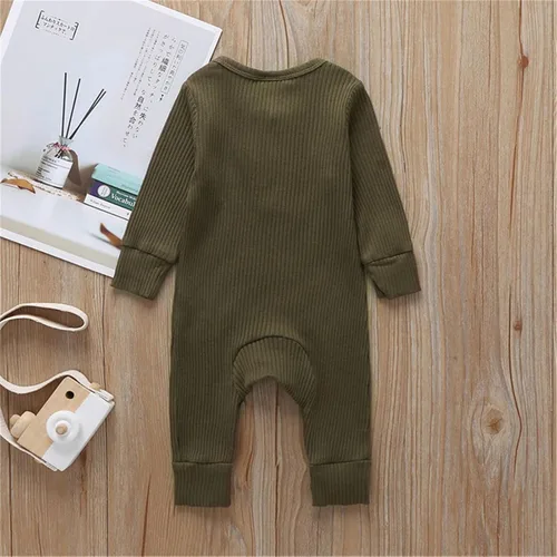 Miniatura 6 de CIYCUIT Mameluco para bebé recién nacido, ropa de mameluco acanalado sólido
