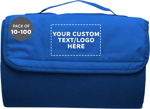 Miniatura 11 de DISCOUNT PROMOS Juego de 10/50/100 mantas de pícnic enrollables, paquete personalizado a granel, ideal para camping, picnic, playa, deportes al aire