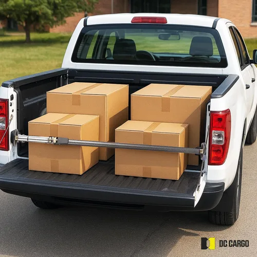 Miniatura 5 de DC Cargo Mall Barra de Carga Ajustable para Caja de Camioneta – Divisor de Caja de Camión de 40"-70", Estabilizador de Carga Resistente para Tundra