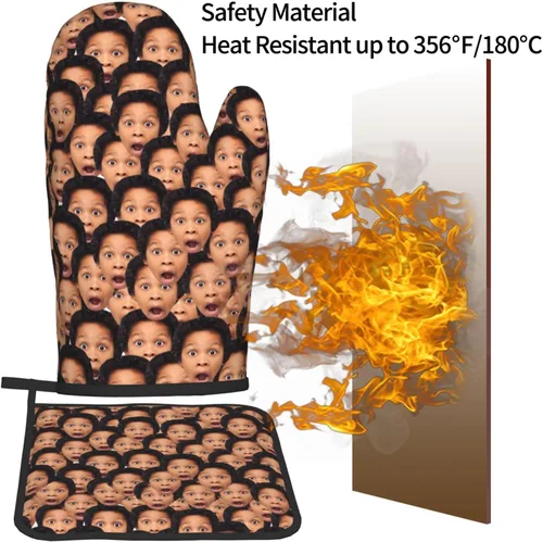 Miniatura 5 de Manoplas de horno personalizadas y agarraderas personalizadas con tu cara, regalos de repostería para mujeres para cocinar en la cocina, barbacoa