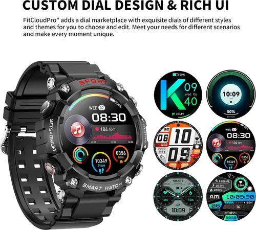 Miniatura 2 de Cuerpo de metal con pantalla Full Touch HD de 1.52 pulgadas, reloj inteligente con auriculares, auriculares deportivos TWS reloj inteligente dos