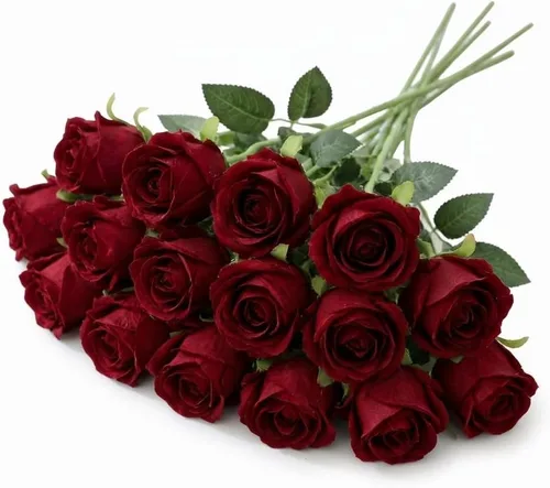 Miniatura 10 de 25Pcs Artificial Rose Flowers, Foam Fake Flowers with Stems, Real Looking, Gift Box, DIY Bouquets for Wedding Arrangements Party Home Decorations