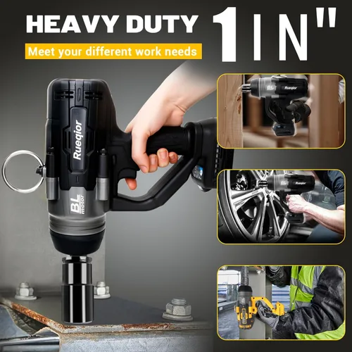 Miniatura 4 de Llave de impacto inalámbrica de 1" para batería DeWalt 20V MAX, llave de impacto de 2250FT-LBS(3000N.m) alto torque sin escobillas eléctrica, con 4
