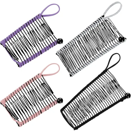WILLBOND 4 piezas de pinzas para el cabello en forma de plátano para mujeres, grandes y pequeñas, peine vintage, pinzas de estilo, accesorios de