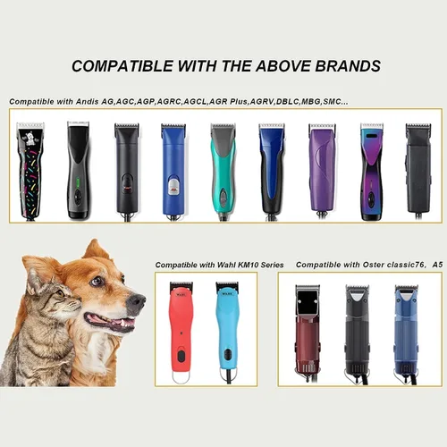 Miniatura 3 de Cuchilla de cerámica desmontable para aseo de perros para mascotas, compatible con Ainds, Oster A5, Wahl KM-10 y otras series Clippers, tamaño: 9.5