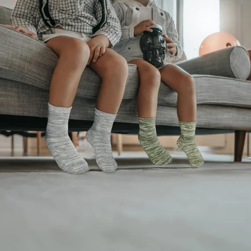 Miniatura 30 de Calcetines para niños, 12 pares de calcetines deportivos para niños pequeños y niñas (1 a 14 años), juego de calcetines atléticos de media