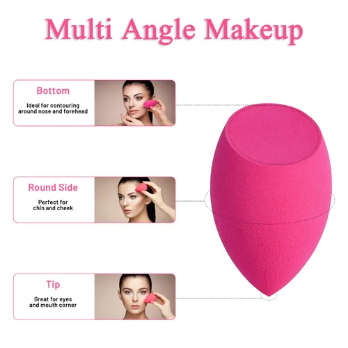 Miniatura 2 de COSTICA - Juego de esponjas de maquillaje, 8 esponjas de belleza para base, crema y polvo, esponja de belleza multicolor para maquillaje con 2 mini