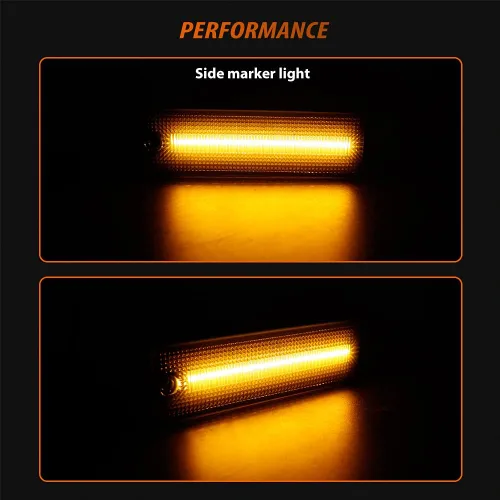 Miniatura 3 de ADIIL Lentes ahumadas oscuras ámbar LED delantero marcador luces de señal parachoques reflector juego de lámparas compatibles con 1998 1999 2000