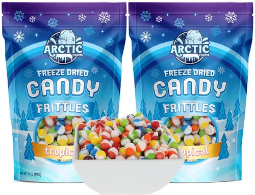 Miniatura 14 de Arctic Farms Caramelos liofilizados Frittles a granel en bolsas y en caja (sabores triturados) (3 libras)