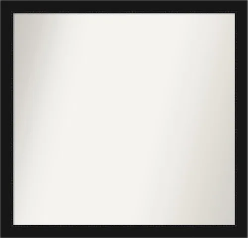 Miniatura 242 de Amanti Art Espejo de baño negro para sobre fregadero, 22 x 22 pulgadas, espejo de tocador cuadrado estrecho negro Avon, marco de madera casual