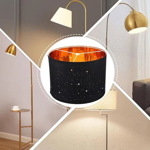 Miniatura 4 de Pantalla de lámpara de mesa, pantalla de repuesto para lámpara de tambor estrellado, pantalla de barril de estrella, clip, cubierta de luz