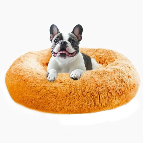 Miniatura 62 de JOLLYVOGUE Cama Calmante para Perros Pequeños - Cama para Perros Pequeños en Forma de Dona Lavable de 23 Pulgadas para Gatitos y Cachorros, Camas