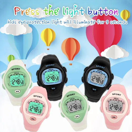 Miniatura 2 de Viecaeio Reloj deportivo digital para niños, resistente al agua y a prueba de golpes, multifuncional, con hermosa caja de regalo para niños y niñas