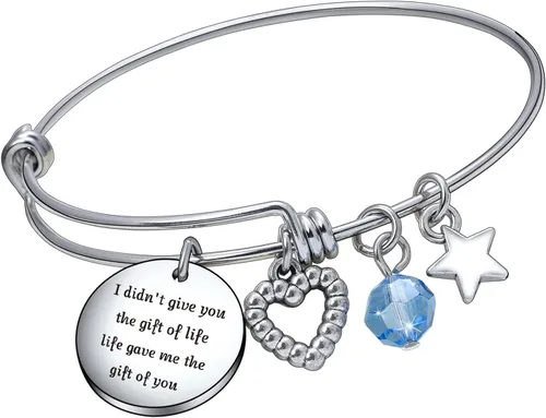 De&ai Pulsera de regalo para hijo o hija, joyería de graduación, regalo para hijastro, regalo para hijastro, pulsera de Navidad