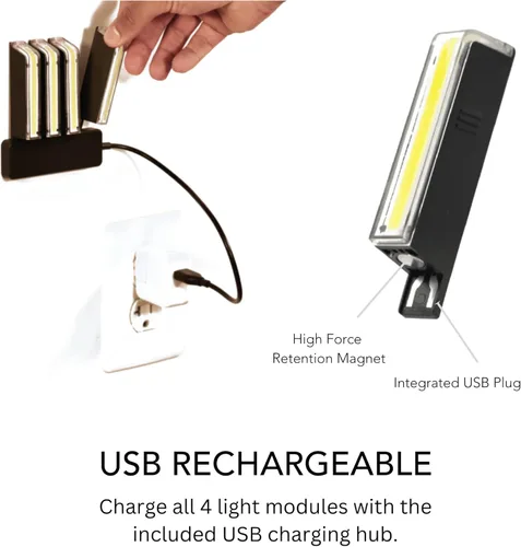 Miniatura 6 de REDSHIFT ARCLIGHT PRO Pedales planos de bicicleta con luces LED, encendido y apagado automático, batería de más de 36 horas, recargable por USB