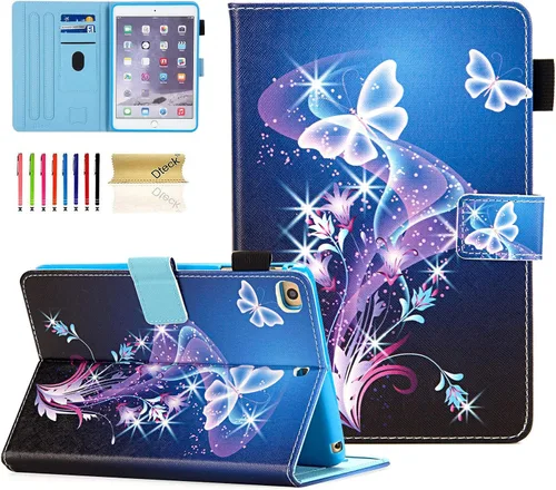 Miniatura 19 de Dteck Funda para iPad mini 5/4/3/2/1, elegante y ligera de cuero sintético tipo folio con cartera, funda inteligente