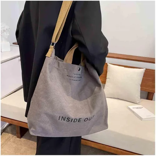 Miniatura 4 de Sumleno Bolso de mano de lona grande para mujer, bolso de trabajo para hombro, bolso cruzado con asa superior, estilo vintage, estilo grunge, hobo