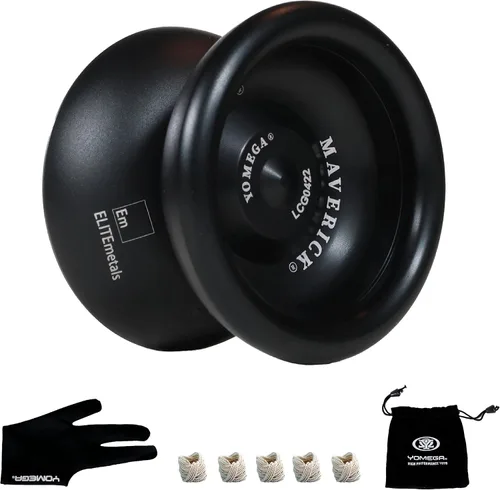 Yomega Maverick - Yoyo profesional de metal de aluminio para niños y principiantes con rodamiento de bolas de tamaño C para trucos avanzados y