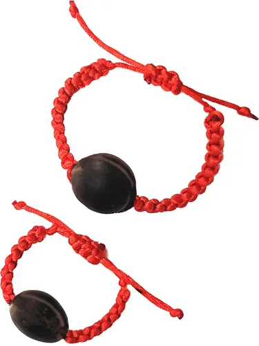 Monique's Art and Gifts PULSERA OJO DE CIERVO ROJO CUERDA PULSERA MALA OJO Y MALA ENERGÍA PROTECCIÓN, PULSERA DEL OJO DE VENADO Y CINTA ROJA