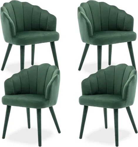 Miniatura 12 de chairus Juego de 2 sillas de comedor de terciopelo, modernas tapizadas de mediados de siglo, cómodos sillones decorativos para dormitorio, cocina