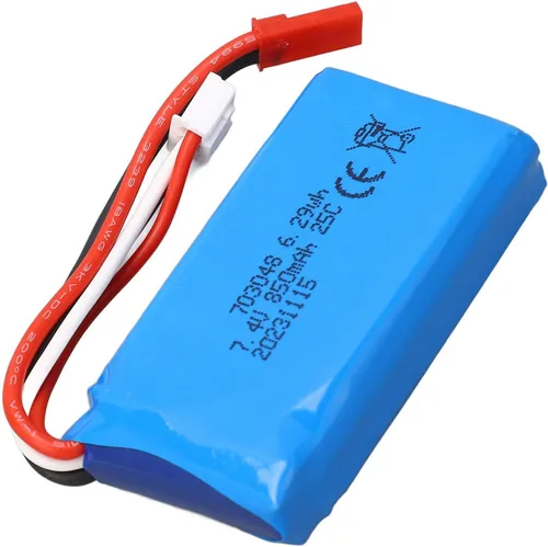 Miniatura 7 de RiToEasysports Batería de repuesto de avión RC, batería de helicóptero RC 7.4V 850mAh RC para V912V262V333V353BQ202 con enchufe rojo JST