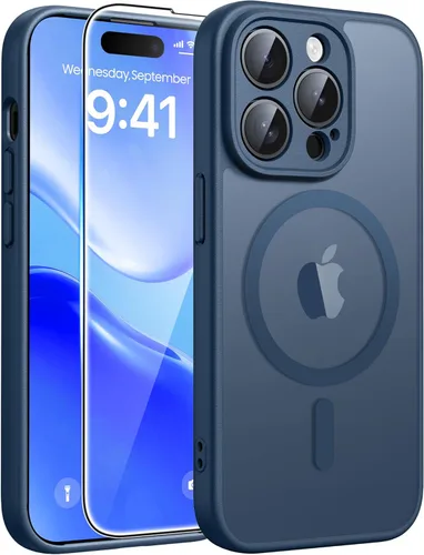 Miniatura 57 de FNTCASE Funda para iPhone 13 Pro: Fundas magnéticas translúcidas mate delgadas con protector de pantalla de vidrio templado