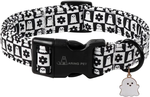 Miniatura 7 de Aring Pet Collar navideño para perro, lindo, ajustable, de algodón, para cachorros, perros pequeños, medianos y grandes, con copos de nieve, rojo Z