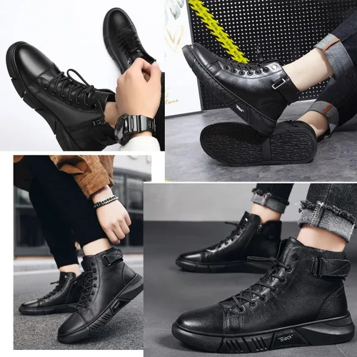 Miniatura 6 de DevilAngel Botas italianas de piel de cachemira para hombre