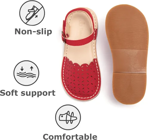 Miniatura 220 de THEE BRON Sandalias cómodas para niñas, zapatos para niños, sandalias rellenas