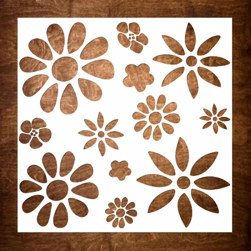 Miniatura 8 de DLY LIFESTYLE Plantilla de mandala para pintar en madera, lienzo, papel, tela, paredes y muebles, plantilla de flores, 6 x 6 pulgadas, plantillas