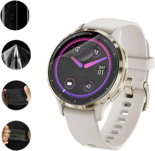 Miniatura 6 de Compatible con Garmin Venu 3S / Venu 4 1.614 in / vivoactive 6 / vivoactive 5 protector de pantalla (paquete de 4) Smart Watch flexible cobertura