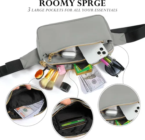 Miniatura 3 de CXWMZY Riñoneras para mujeres y hombres, bolsa de cintura de moda con múltiples bolsillos, gran capacidad, bonita riñonera casual para Disney
