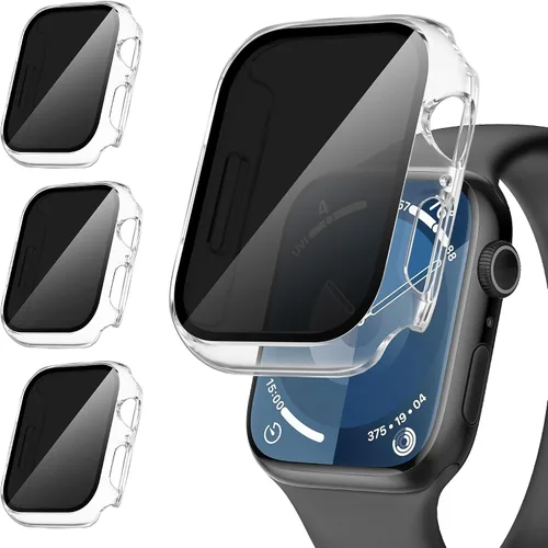 Miniatura 8 de Suoman Paquete de 3 fundas protectoras de pantalla de privacidad para Apple Watch de 1.575 pulgadas (1.575 pulgadas), antiespías, ultrafina
