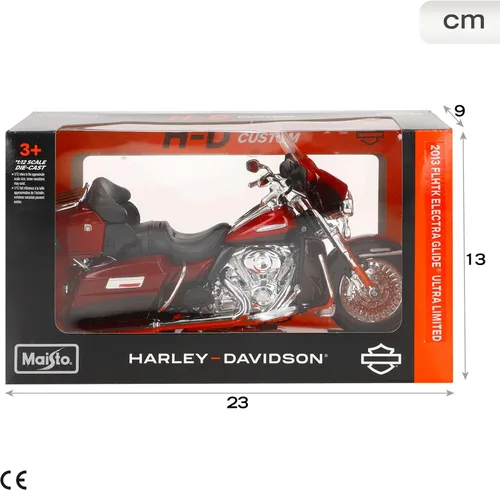 Miniatura 10 de Motocicleta Harley Davidson FLHTK Electra Glide modelo 2013, roja, versión ultralimitada, 1/12 de Maisto 32323.