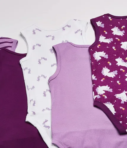 Miniatura 4 de Hanes Body unisex para bebé sin mangas Ultimate Flexy para niños y niñas paquete de 5