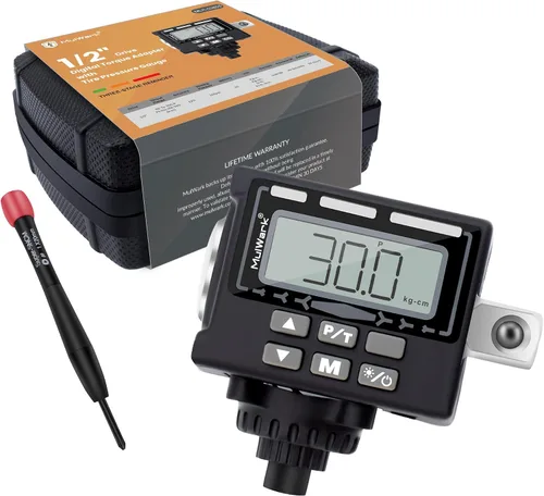 MULWARK Adaptador de par digital de señal visual de 3 colores de 1/2 pulgada con función de memoria con medidor de presión de neumáticos. Calibrar