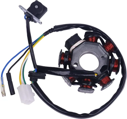 Miniatura 3 de Glixal GY6 49cc 50cc 80cc 100cc Estator magnético de 8 polos para 139QMB 139QMA 147QMD Scooter ciclomotor ATV Go-kart Buggy Motor Taotao Jonway