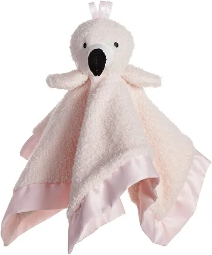 Apricot Lamb Manta de seguridad de animales de peluche con diseño de pájaro flamenco, manta de personaje para guardería, de lujo, para acurrucarse,
