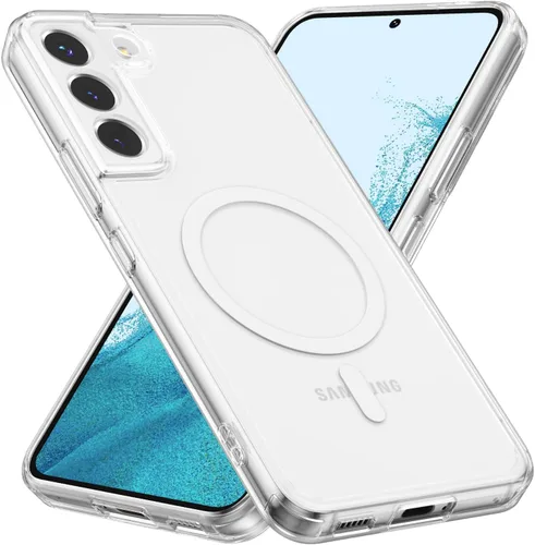 Miniatura 10 de RALEAVO - Funda magnética para Samsung Galaxy S22 [Compatible con Magsafe], cubierta mate y brillante delgada, parte trasera de policarbonato duro