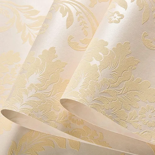Q QIHANG Papel tapiz de damasco en relieve 3D de 1.73 pies de ancho x 32.8 pulgadas de largo, estilo europeo, moderno, minimalista, para dormitorio,