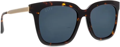 Miniatura 16 de DIFF Bella Designer - Gafas de sol cuadradas de gran tamaño para mujer, 100% protección UVA/UVB, colores de moda de moda Tortoise