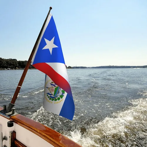 Miniatura 6 de Civilos Bandera de Puerto Rico y El Salvador de 3 x 5 pies de nylon para exteriores/interiores con ojales de latón
